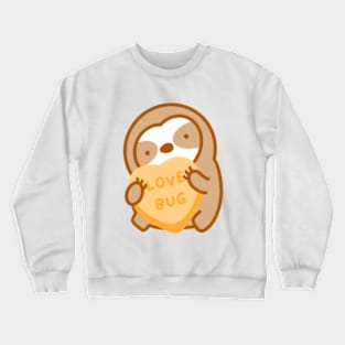 Cute Valentine Love Bug Candy Heart Sloth Crewneck Sweatshirt